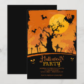 Spooky Halloween-Party Einladung (Vorne/Hinten)