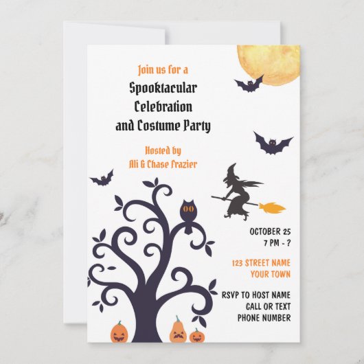 Spooky Halloween-Party Einladung (Vorderseite)
