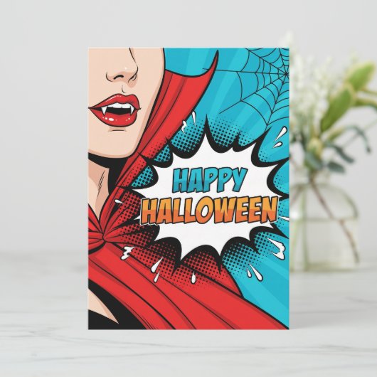 Spooky Halloween-Party Einladung (Stehend Vorderseite)