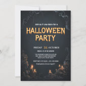 Spooky-Halloween-Party Einladung (Vorderseite)