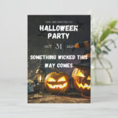 Spooky Halloween-Party Einladung (Stehend Vorderseite)