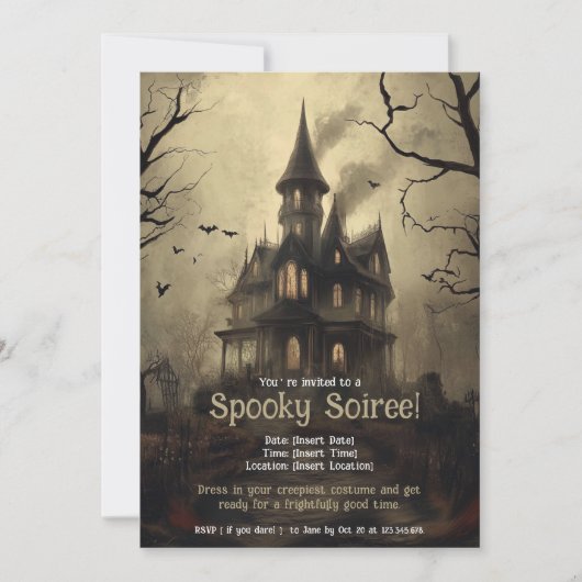 Spooky Halloween-Party Einladung (Vorderseite)