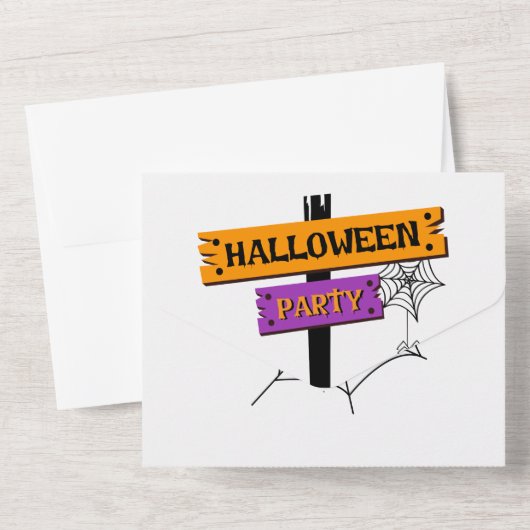 Spooky Halloween-Party Einladung (Rückseite)