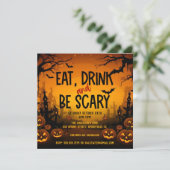 Spooky-Halloween-Party Einladung (Stehend Vorderseite)