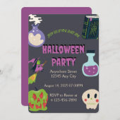 Spooky Halloween-Party Einladung (Vorne/Hinten)