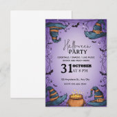 Spooky Halloween-Party Einladung - bearbeitbar (Vorne/Hinten)