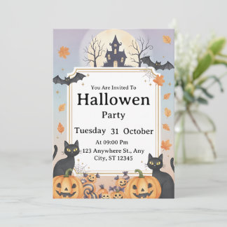 Spooky Halloween-Party Einladung | Bearbeiten von 