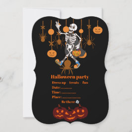 Spooky Halloween-Party Einladung - Niedlich und Be
