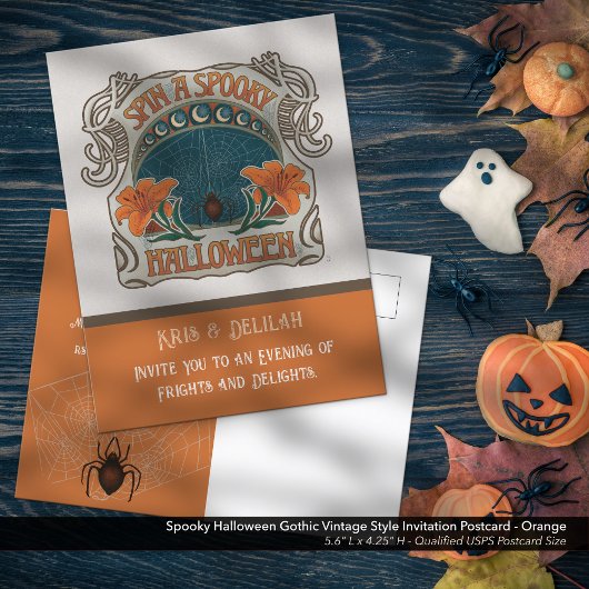 Spooky Halloween-Party Einladung Postkarte