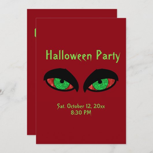 Spooky Halloween-Party Einladungen (Vorne/Hinten)