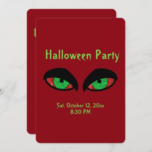 Spooky Halloween-Party Einladungen (Vorne/Hinten)