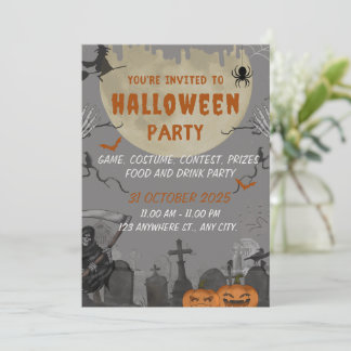 Spooky Halloween-Party Einladungskarte Einladung