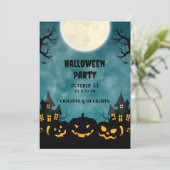 Spooky Halloween-Party Einladungskarte Einladung (Stehend Vorderseite)