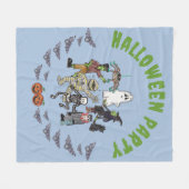 Spooky-Halloween-Party Fleecedecke (Vorderseite (Horizontal))