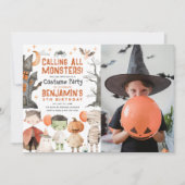 Spooky Halloween Party Foto Einladung (Vorderseite)