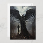 Spooky Halloween-Party Gothic Skelett Friedhof Postkarte (Vorne/Hinten)