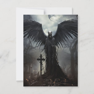 Spooky Halloween-Party Gothic Skelett Friedhof Postkarte
