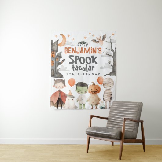 Spooky Halloween Party Hintergrund Wandteppich (Beispiel)