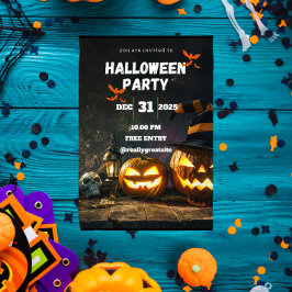 Spooky Halloween Party Invitation Einladung