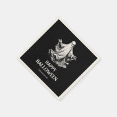 Spooky-Halloween-Party-Leckerei mit Geist Serviette (Ecke)