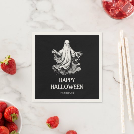 Spooky-Halloween-Party-Leckerei mit Geist Serviette (Beispiel)