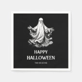 Spooky-Halloween-Party-Leckerei mit Geist Serviette (Vorderseite)