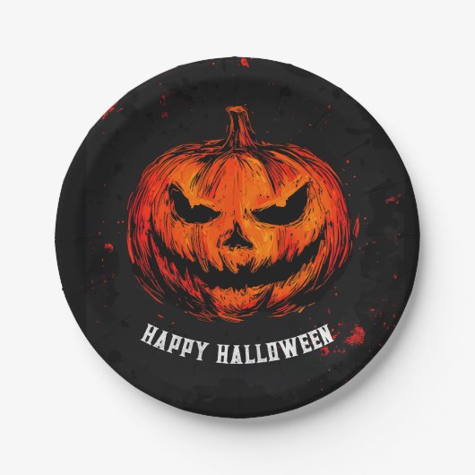 Spooky-Halloween-Party Pappteller (Vorderseite)