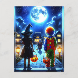 Spooky-Halloween-Party Postkarte