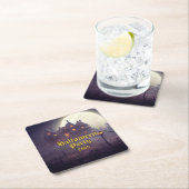 Spooky-Halloween-Party Rechteckiger Pappuntersetzer (Vor Ort)