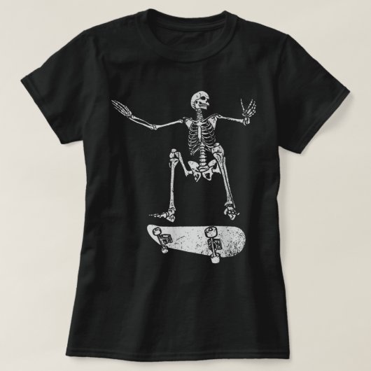 Spooky Halloween Party - Skateboarding skeleton co T-Shirt (Design vorne)