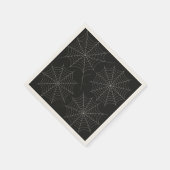 Spooky Halloween-Party Spiderweb Bold Black Serviette (Ecke)