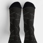 Spooky Halloween-Party Spiderweb Bold Black Socken (Oben)