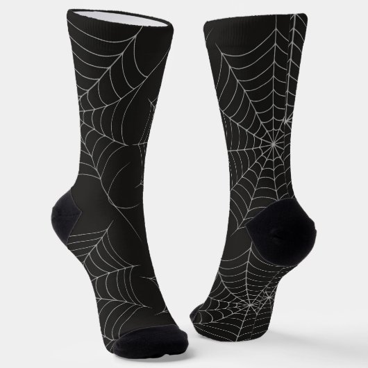 Spooky Halloween-Party Spiderweb Bold Black Socken (Gewinkelt)