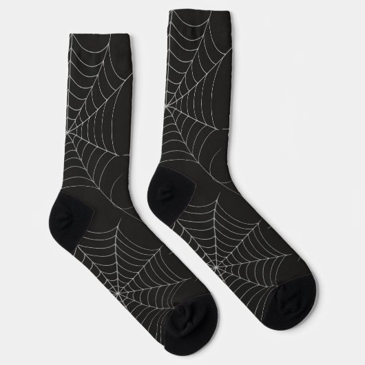 Spooky Halloween-Party Spiderweb Bold Black Socken (Rechts)