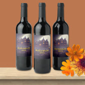 Spooky-Halloween-Party Weinetikett