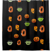Spooky Halloween Pattern Duschvorhang (Vorderseite)