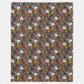 Spooky Halloween Pattern Fleece Blanket (Vorderseite)