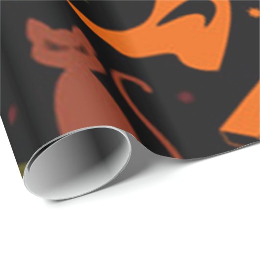 Spooky Halloween Pattern Geschenkpapier (Rolleneckpunkt)