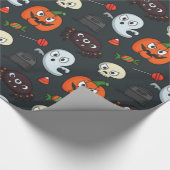 Spooky Halloween Pattern Geschenkpapier (Ecke)