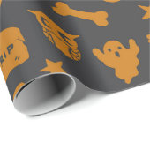 Spooky Halloween Pattern Geschenkpapier (Rolleneckpunkt)