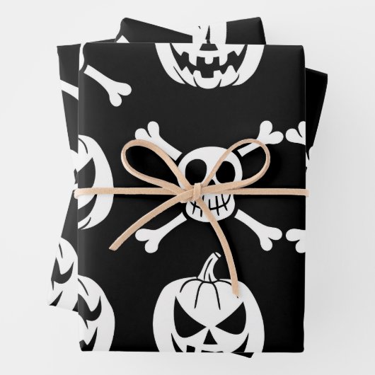 Spooky Halloween Pattern Geschenkpapier Set (Beispiel)