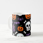 Spooky Halloween Pattern Kaffeetasse (Vorderseite Links)