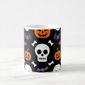Spooky Halloween Pattern Kaffeetasse (Mittel)