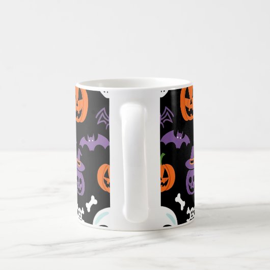 Spooky Halloween Pattern Kaffeetasse (Henkel)