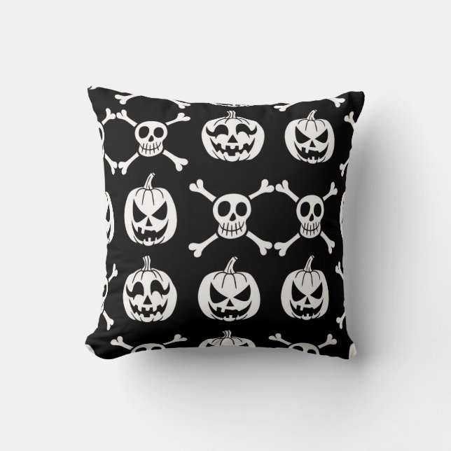 Spooky Halloween Pattern Kissen (Vorderseite)