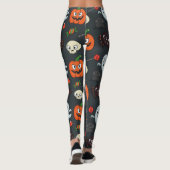 Spooky Halloween Pattern Leggings (Rückseite)