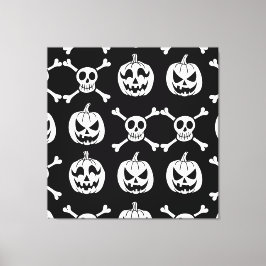 Spooky Halloween Pattern Leinwanddruck