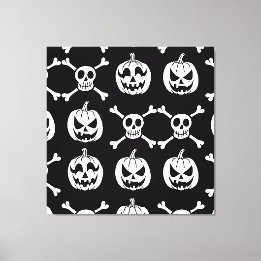 Spooky Halloween Pattern Leinwanddruck (Vorderseite)