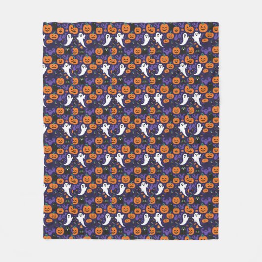 Spooky Halloween Patterns: Einzigartiges und Beäng Fleecedecke (Vorderseite)