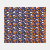 Spooky Halloween Patterns: Einzigartiges und Beäng Fleecedecke (Vorderseite (Horizontal))